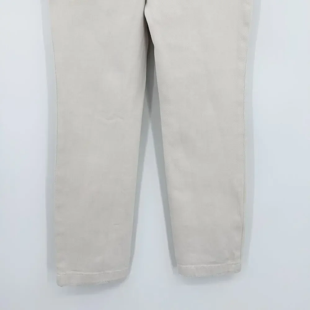Good American Good Classic Slim Straight Bone High Rise Cream Jeans Womens Sz 26 - Picture 10 of 10